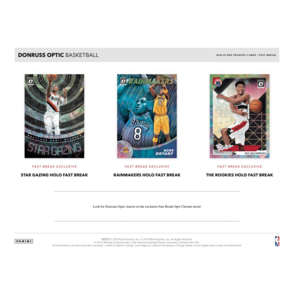 2019/20 Panini Donruss Optic Basketball Fast Break Box - Image 3