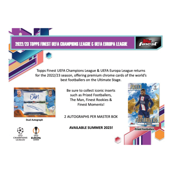 2022/23 Topps Finest UEFA Soccer Hobby 8 Box Case - Image 2