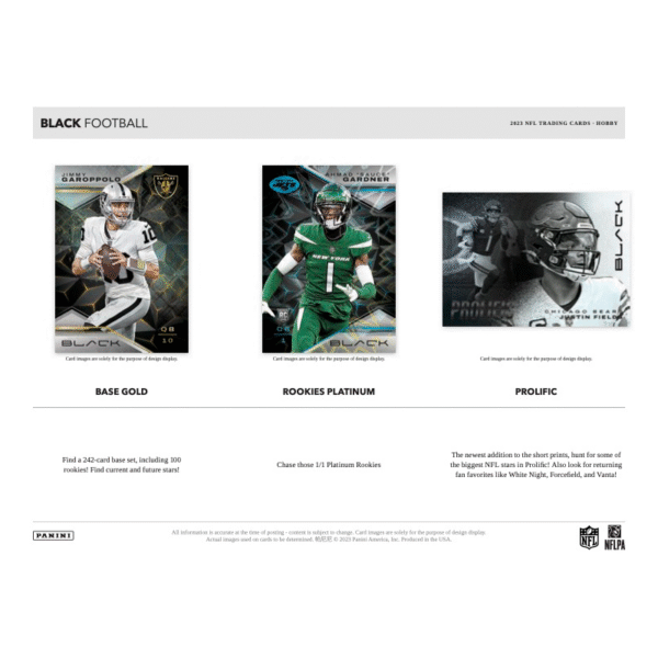 2023 Panini Black Football Hobby Box - Image 2
