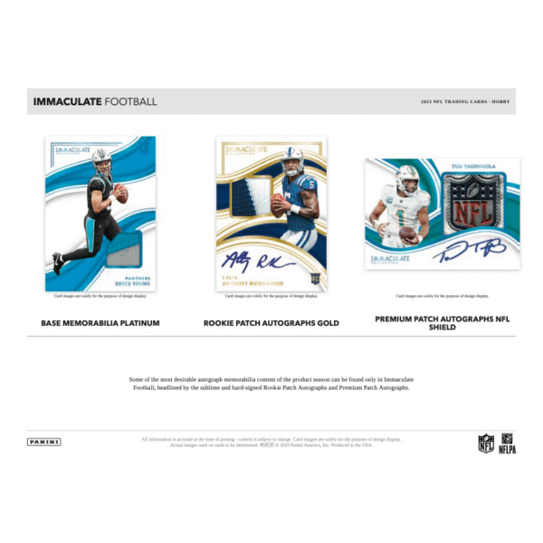 2023 Panini Immaculate Football Hobby Box - Image 2