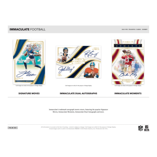 2023 Panini Immaculate Football Hobby Box - Image 3