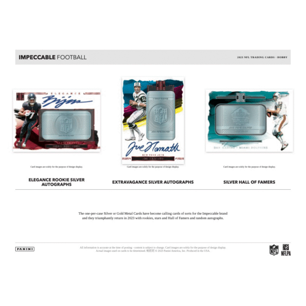 2023 Panini Impeccable Football Hobby Box - Image 3