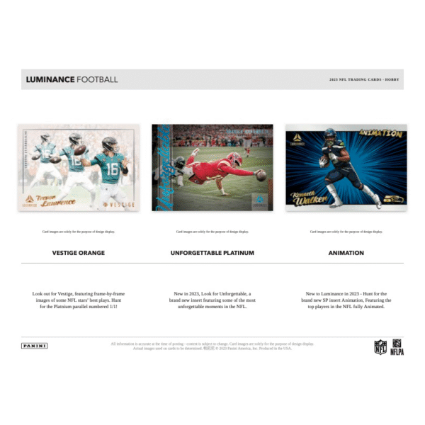 2023 Panini Luminance Football Hobby Box - Image 4