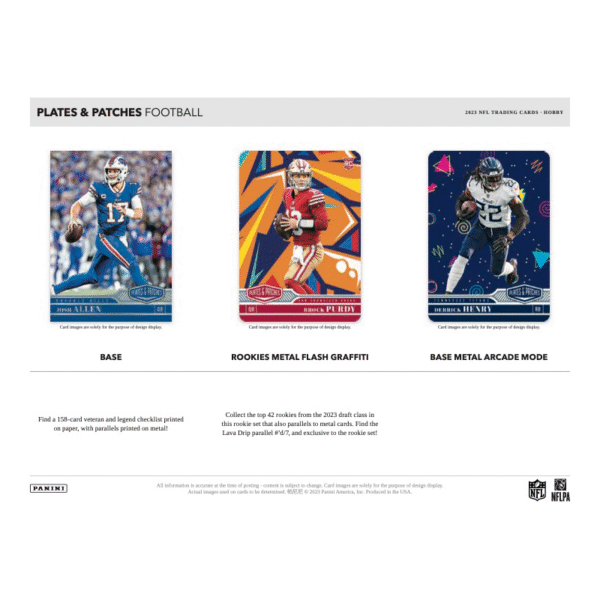 2023 Panini Plates & Patches Football Hobby Box - Image 2
