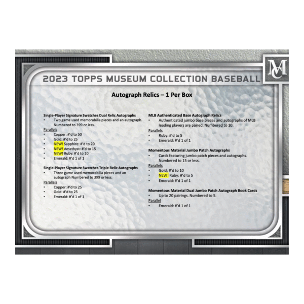 2023 Topps Museum Collection Baseball Hobby Box - Image 6