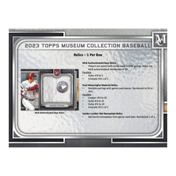 2023 Topps Museum Collection Baseball Hobby Box - Image 8
