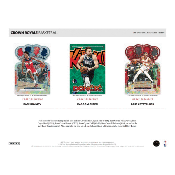2023/24 Panini Crown Royale Basketball Hobby Box - Image 2