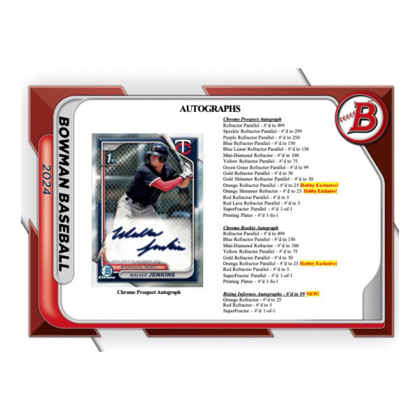 2024 Bowman Baseball Hobby Box - Image 7