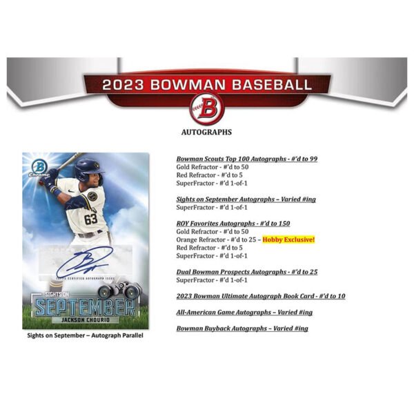 2023 Bowman Baseball Jumbo Box - Image 8