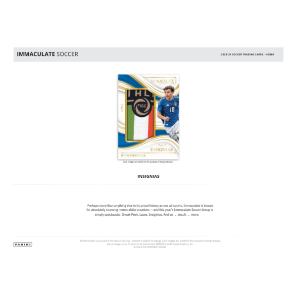 2024 Panini Immaculate Soccer Hobby Box - Image 5