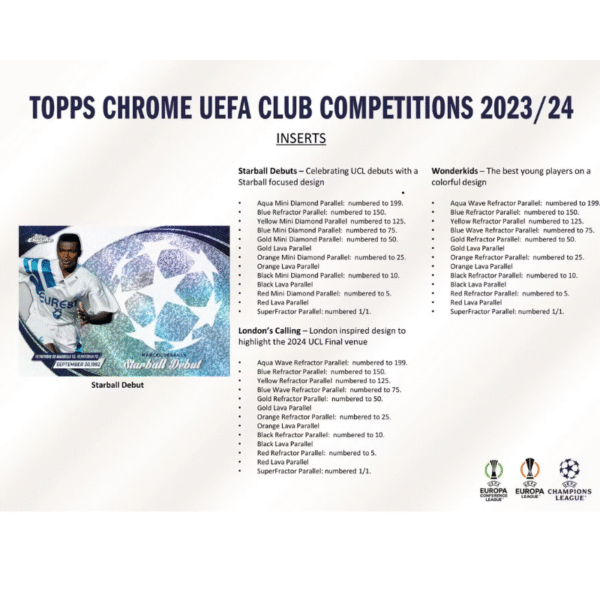 2023/24 Topps UEFA Chrome Soccer Hobby Breakers Delight Box - Image 4