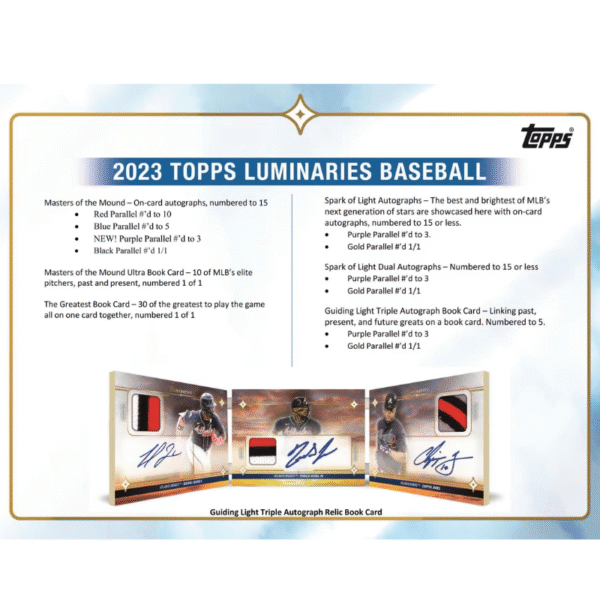 2023 Topps Luminaries Baseball Hobby Box - Image 3